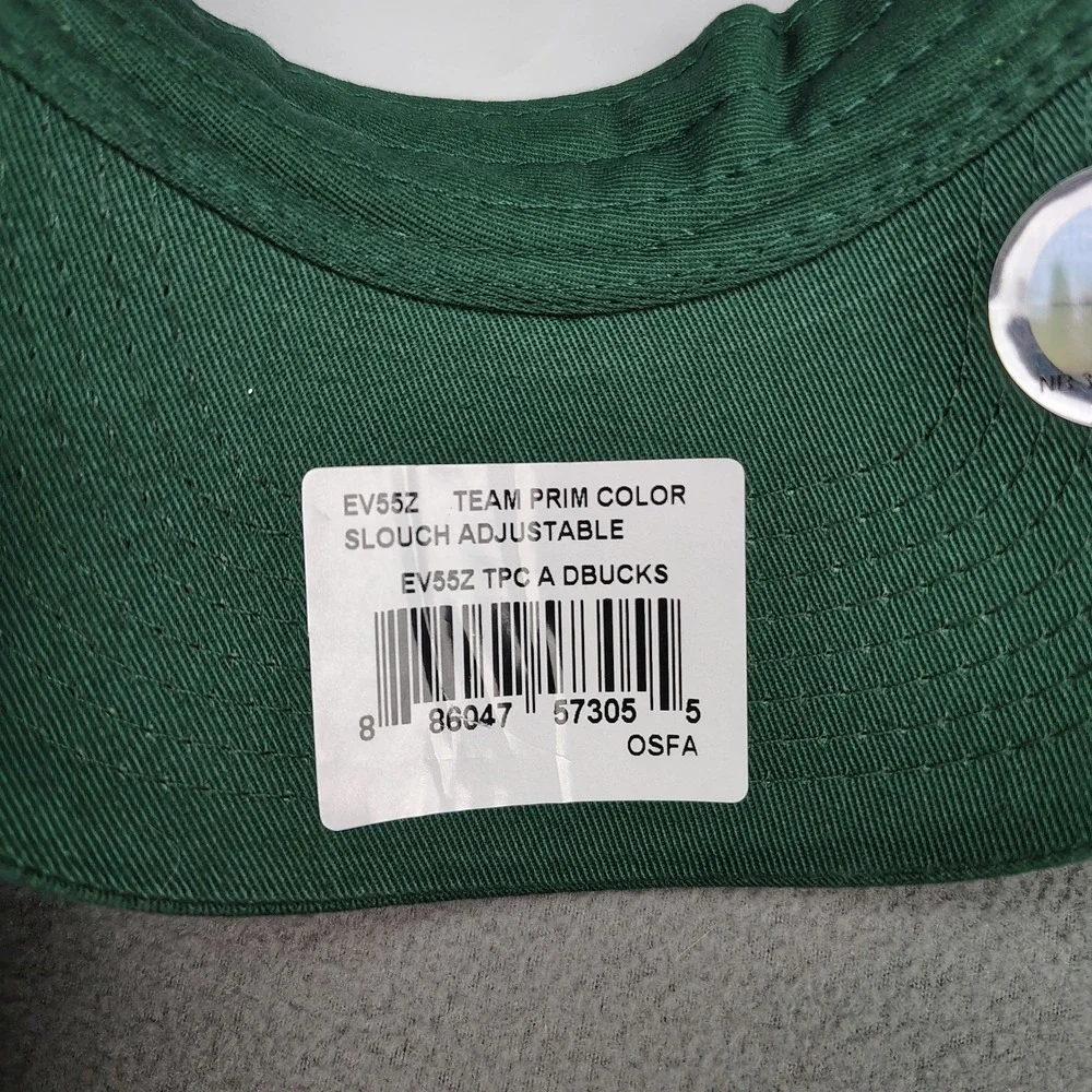 New Milwaukee Bucks Adidas Hat Green Adjustable Slouch Dad Baseball Cap NBA OSFM